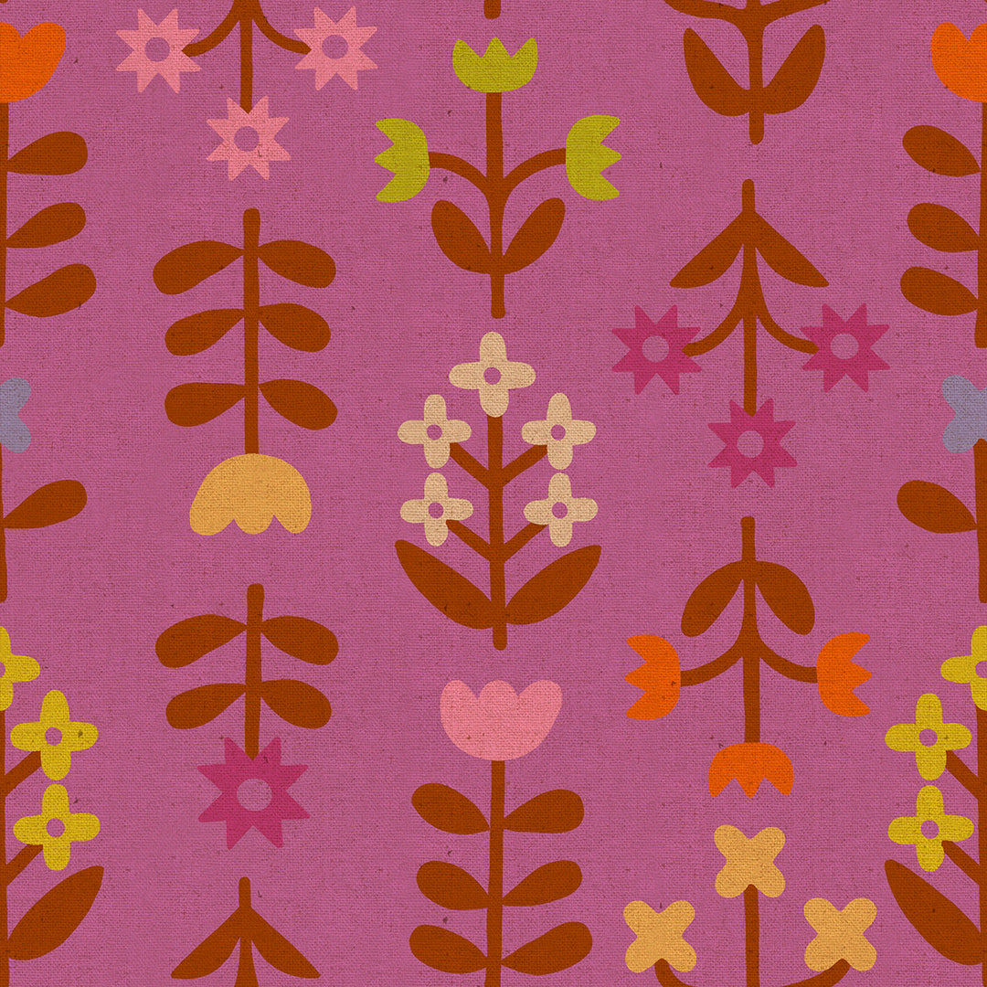 Favorite Flowers Wildflower Meadow Canvas Linen Fabric for Ruby Star Society / RS5151 16L / Half yard continuous cut