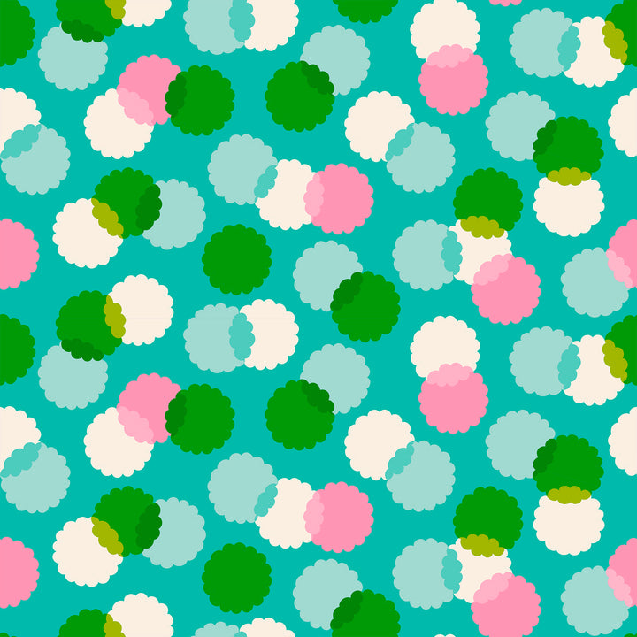 Eye Candy Tropic Puffs Fabric by Collaborative Collection for Ruby Star Society / RS5160 19 / Half yard continuous cut