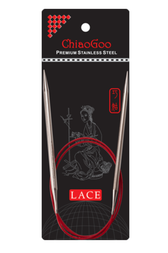 ChiaoGoo Red Lace SS Circular Needles, US8/5.00mm