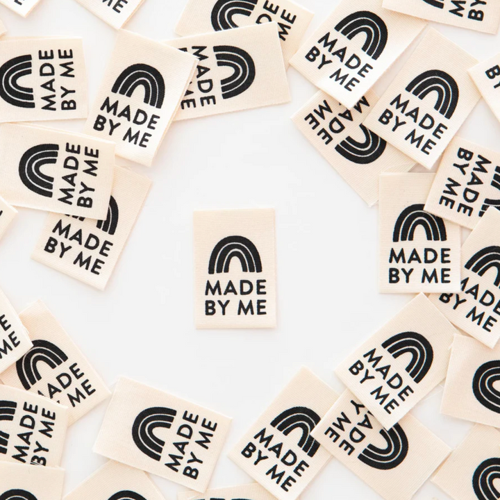 Sarah Hearts Made by Me Black Woven Labels