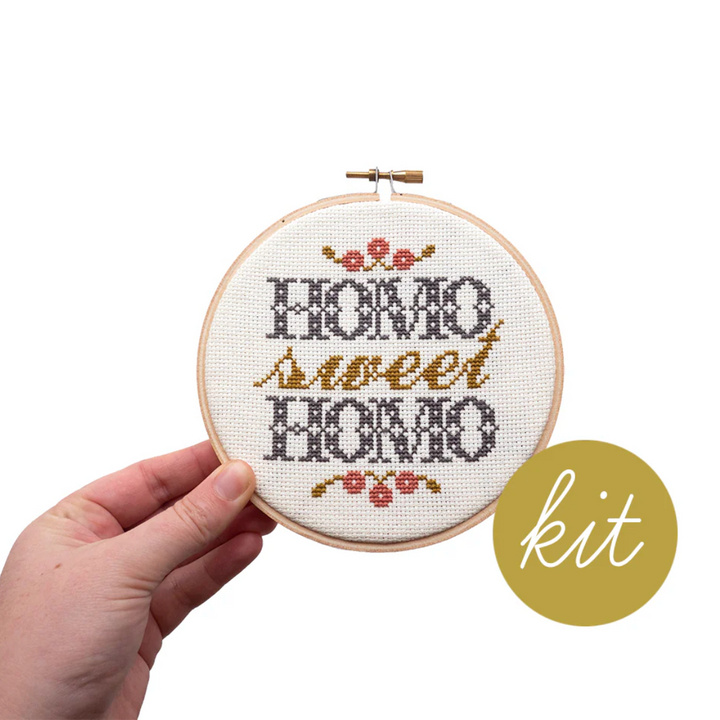 Homo Sweet Homo Junebug & Darlin Cross Stitch Kit