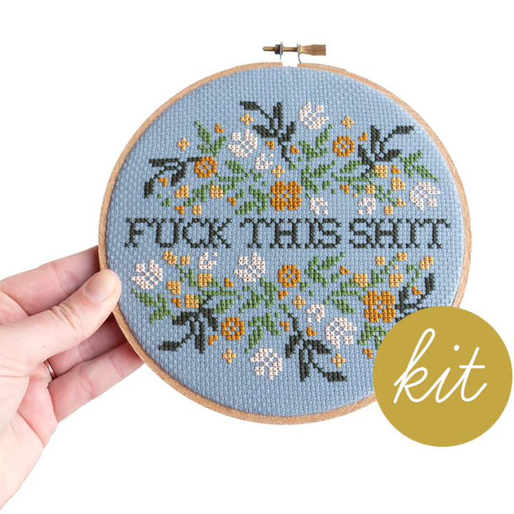 F*ck this Sh*t Junebug & Darlin Cross Stitch Kit