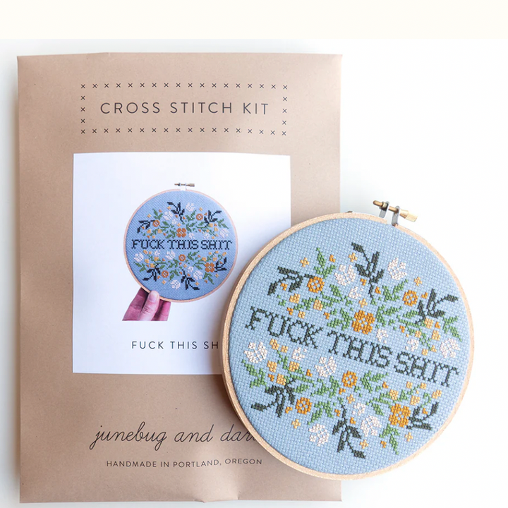 F*ck this Sh*t Junebug & Darlin Cross Stitch Kit