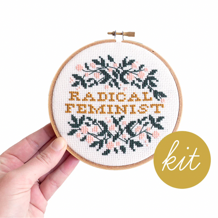 Radical Feminist Junebug & Darlin Cross Stitch Kit