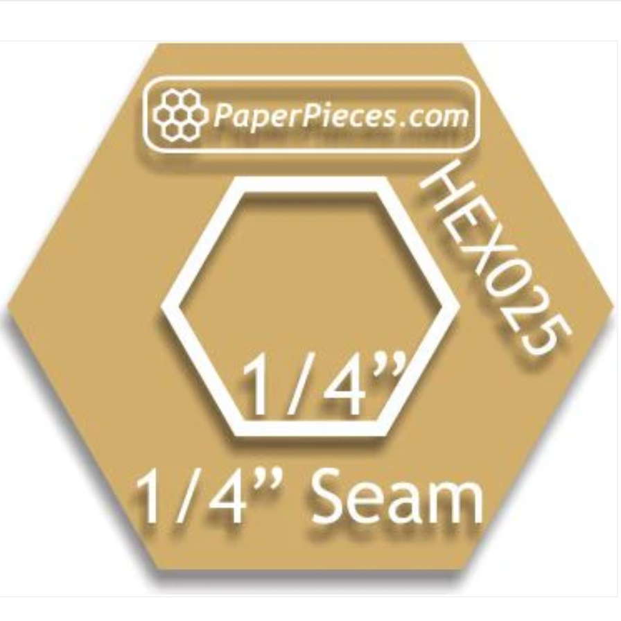 1/4" Hexagon papers small pack of 200 from Paper Pieces