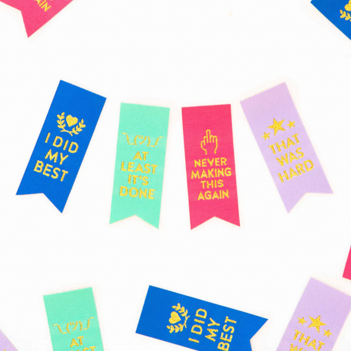 Sarah Hearts Award Ribbon Woven Labels