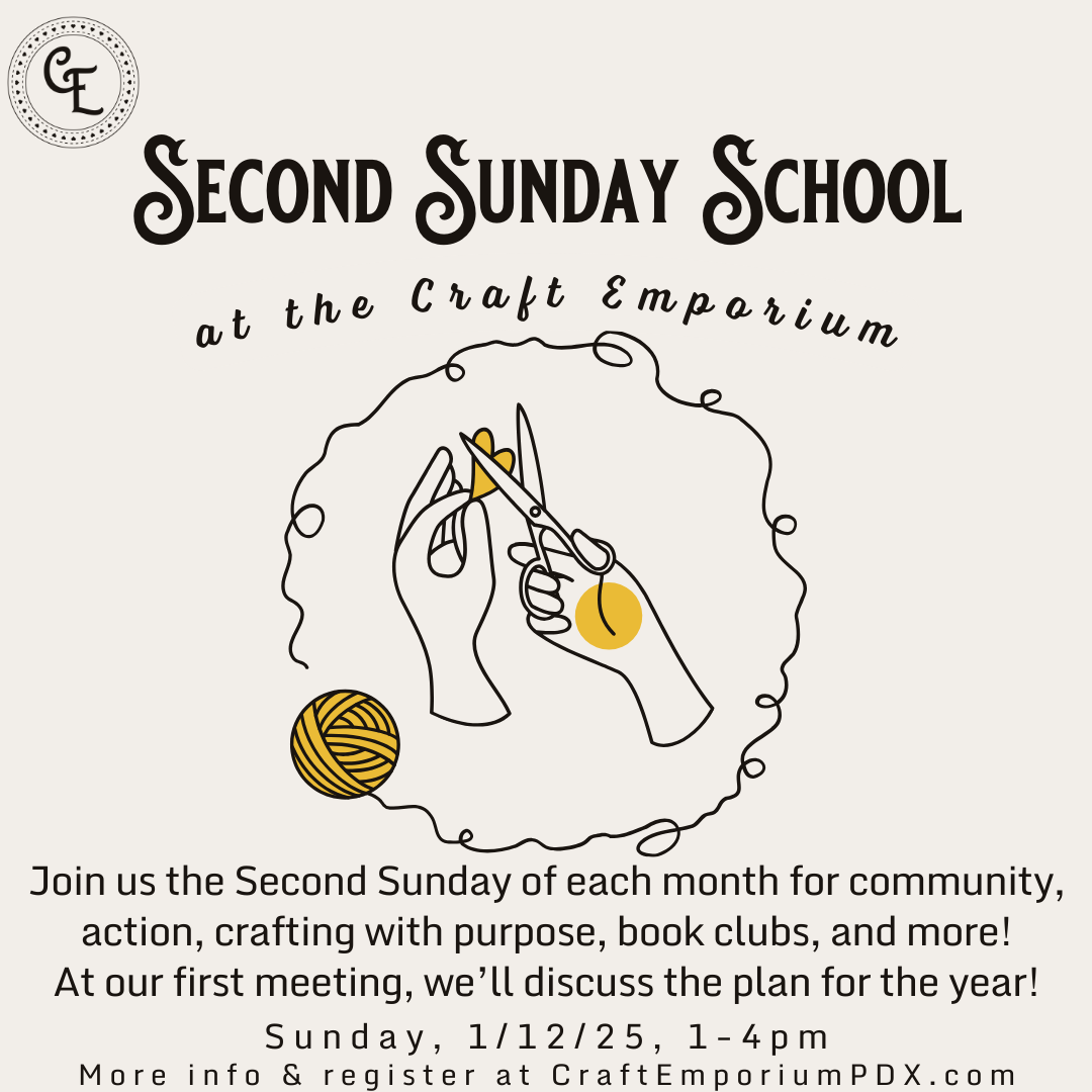 Second Sunday School, 1/12/25, 1-4pm