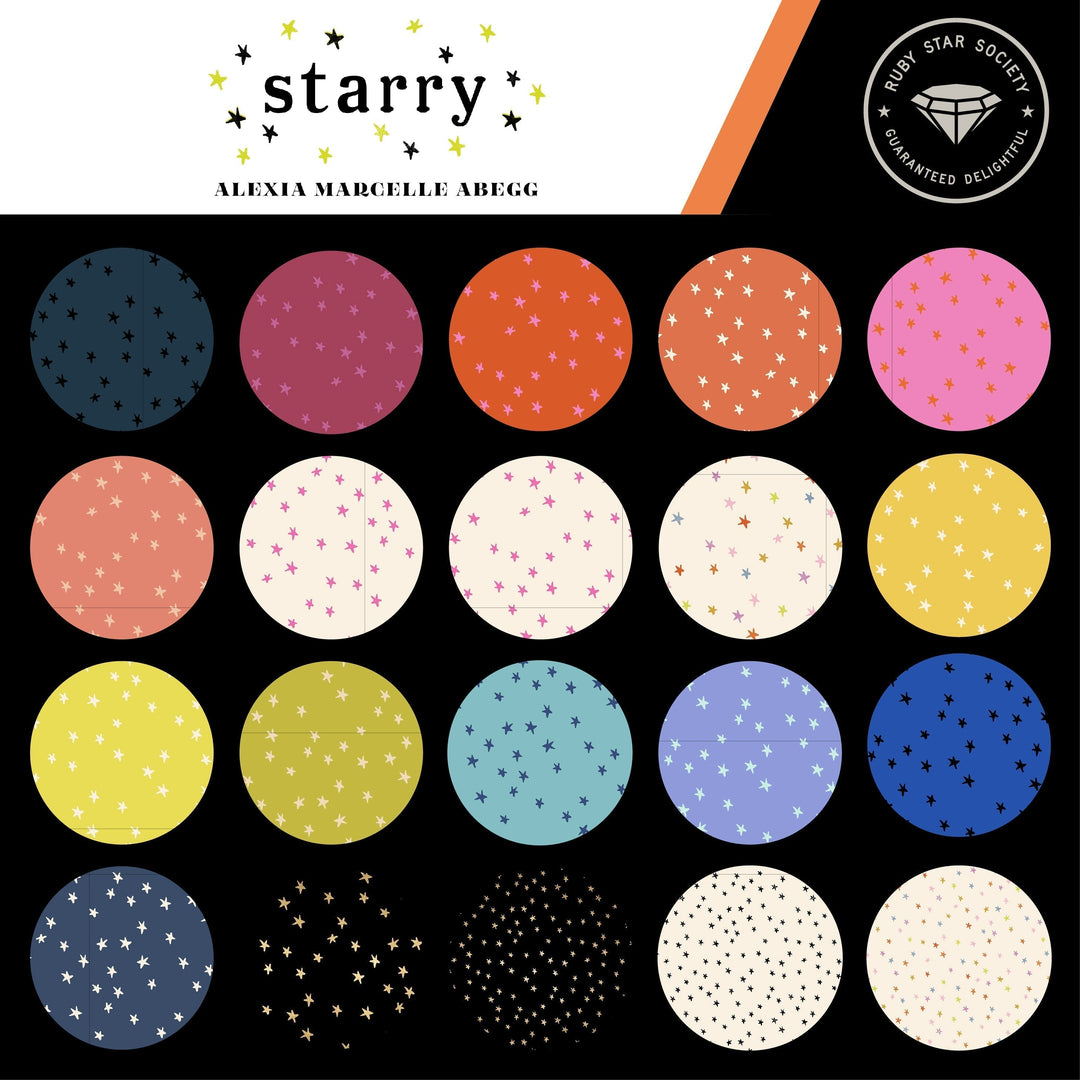 Starry Dusk Star Fabric by Alexia Marcelle Abegg for Ruby Star Society / RS4109 57 / Half yard continuous cut