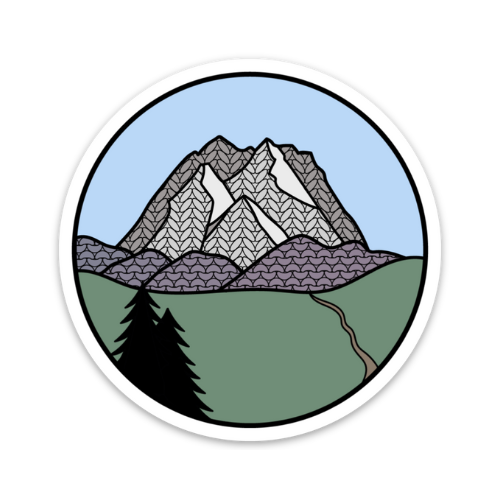 Denali Knitional Park Knitting Sticker