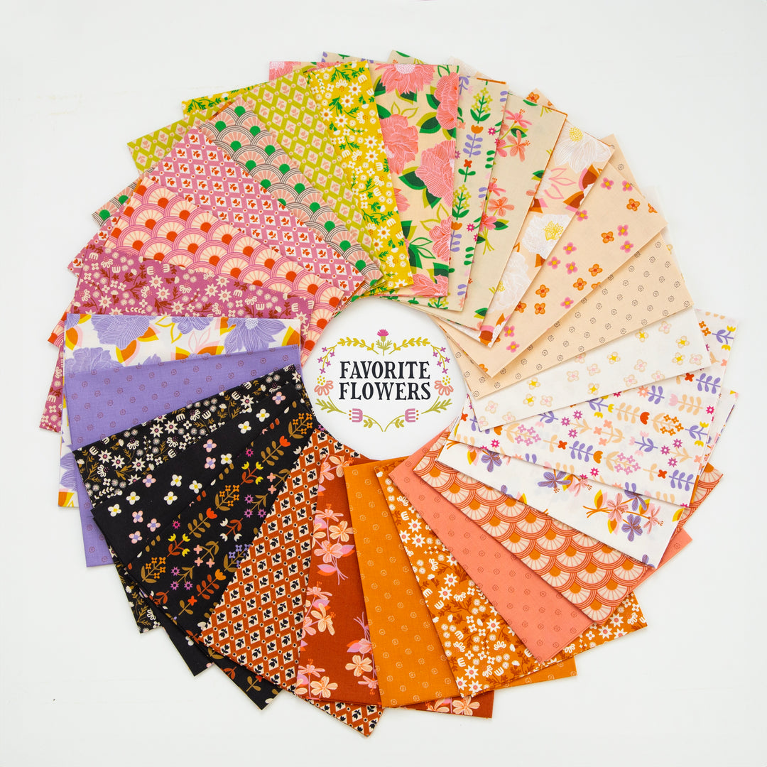 Favorite Flowers Collaborative Collection for Ruby Star Society Jelly Roll 2.5" x WOF strips