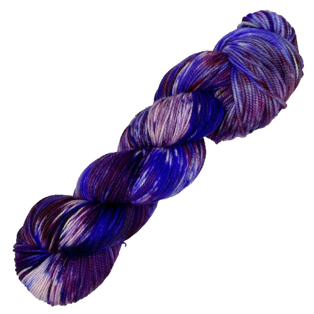 Rock Candy Purple - Hand dyed yarn - Mohair - Fingering - Sock - DK - Sport - Worsted - Bulky - Speckled Yarn