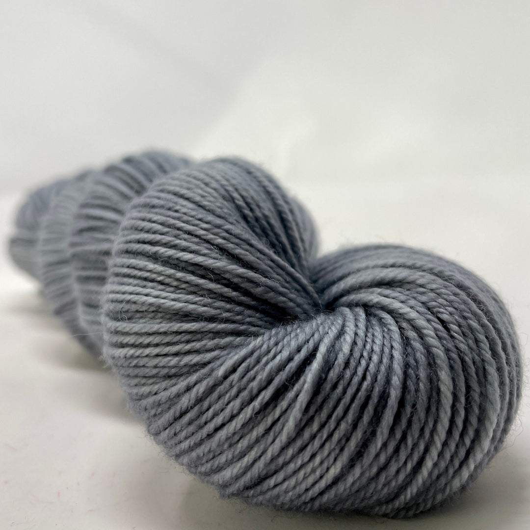 Silver Lining - Hand dyed yarn - Mohair - Fingering - Sock - DK - Sport -Boucle - Worsted - Bulky - Little Black Dress