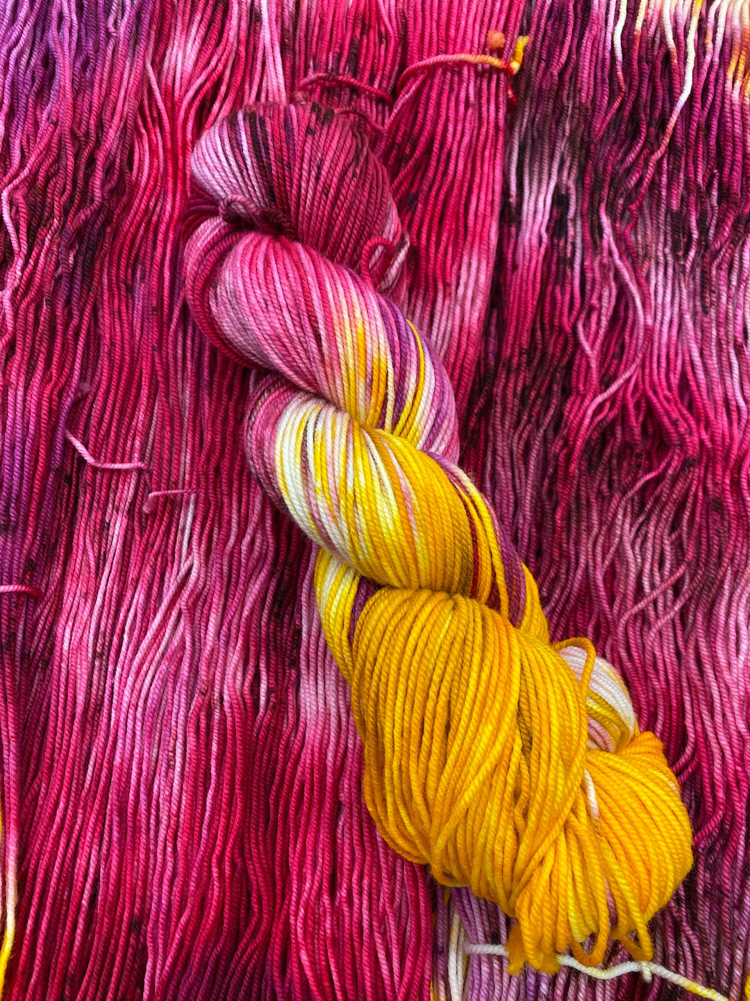 Passionate Fruit- Hand dyed yarn - Mohair - Fingering - Sock - DK - Sport - Worsted - Bulky - Variegated yarn