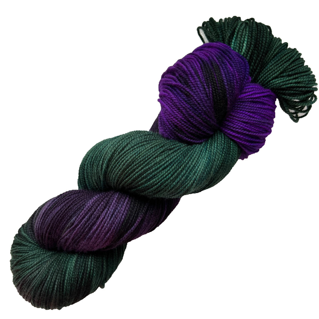 Wicked Witch Hand dyed yarn - Mohair - Fingering - Sock - DK - Sport - Worsted - Bulky - Variegated Yarn