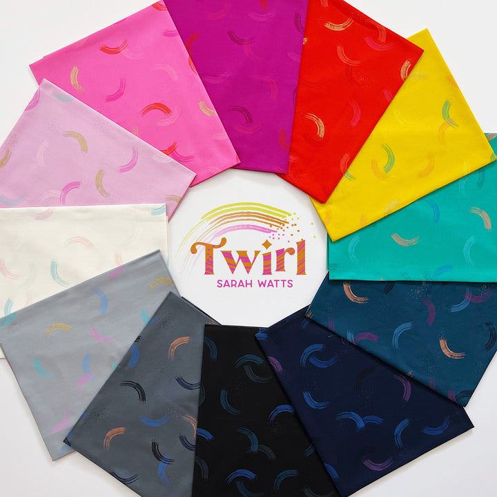 Twirl Metallic Tropic Fabric by Sarah Watts for Ruby Star Society / RS2065 23M / Half yard continuous cut