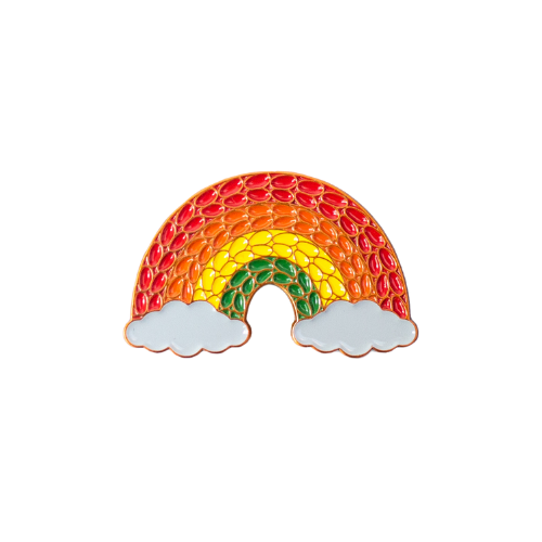Rainbow Enamel Knitting Pin