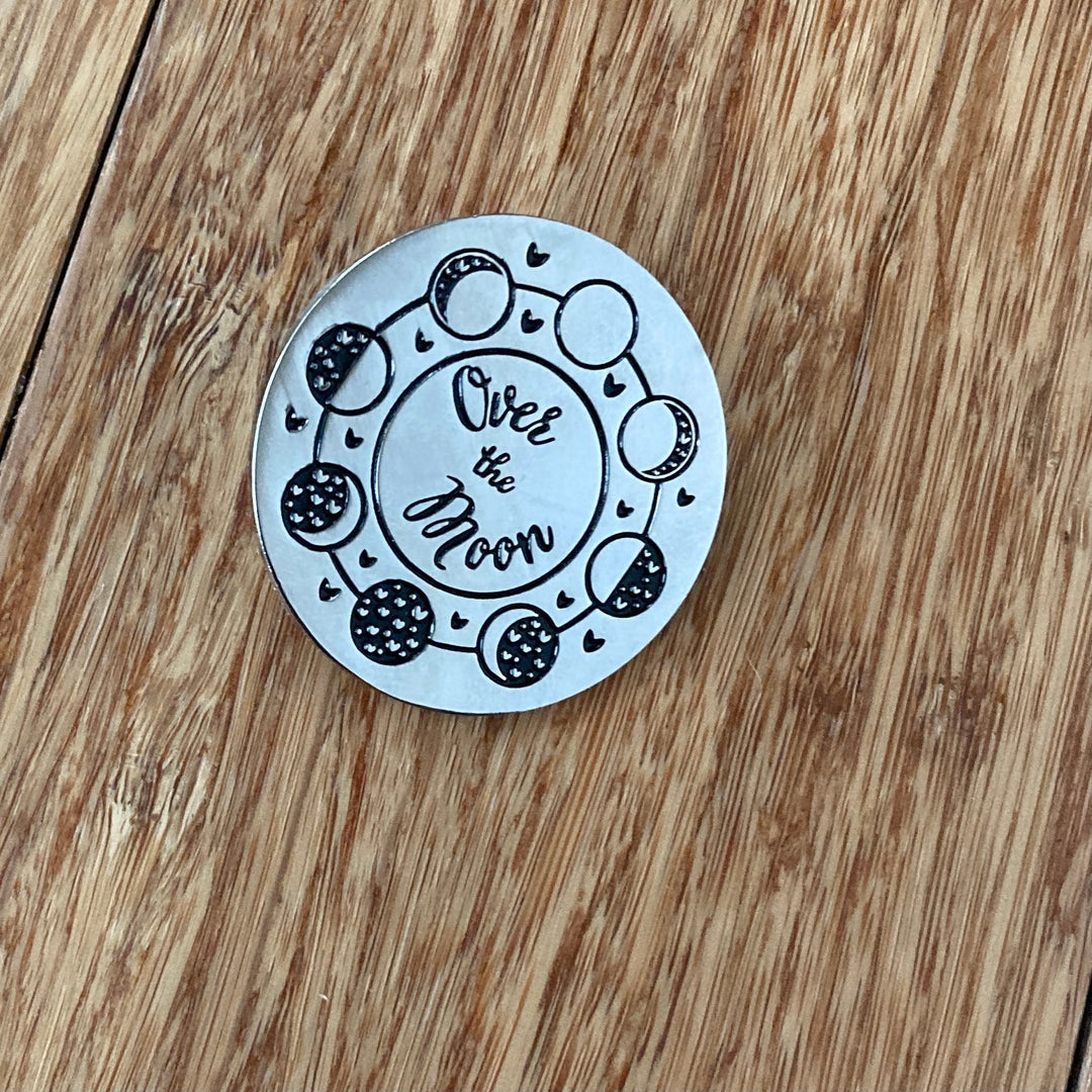 Over the Moon Enamel Pin