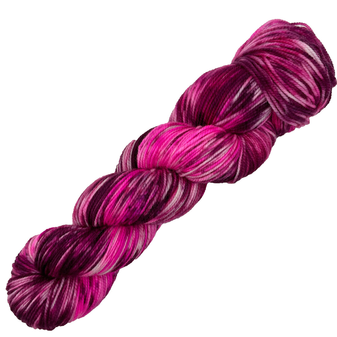 Rock Candy Pink - Hand dyed yarn - Mohair - Fingering - Sock - DK - Sport - Worsted - Bulky - Speckled Yarn