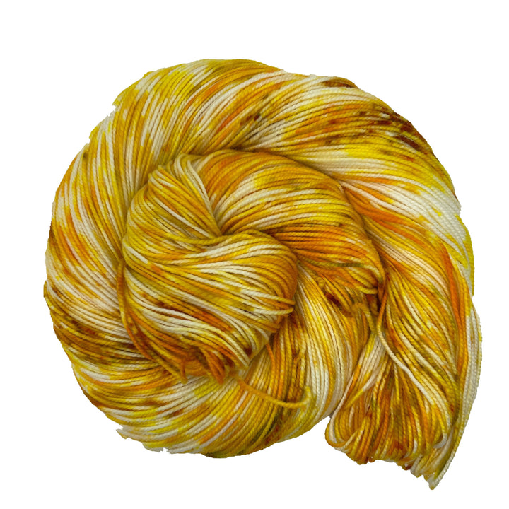 Rock Candy Yellow - Hand dyed yarn - Mohair - Fingering - Sock - DK - Sport - Worsted - Bulky - Speckled Yarn
