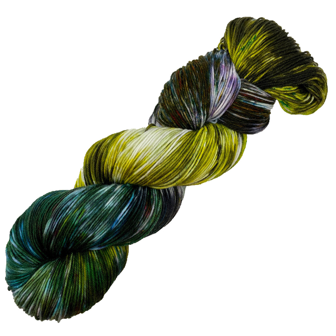 Outer Space - Hand dyed yarn - Mohair - Fingering - Sock - DK - Sport - Worsted - Bulky - Variegated Yarn