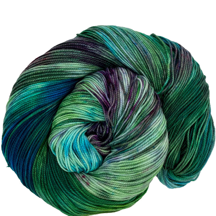 Swamp Maid - Hand dyed yarn - Mohair - Fingering - Sock - DK - Sport - Worsted - Bulky - Variegated Fantasy Yarn