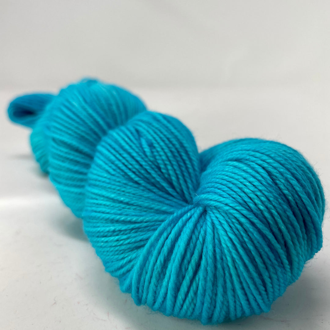 Aquamarine - Hand dyed yarn - Mohair - Fingering - Sock - DK - Sport -Boucle - Worsted - Bulky - Happy Birthday