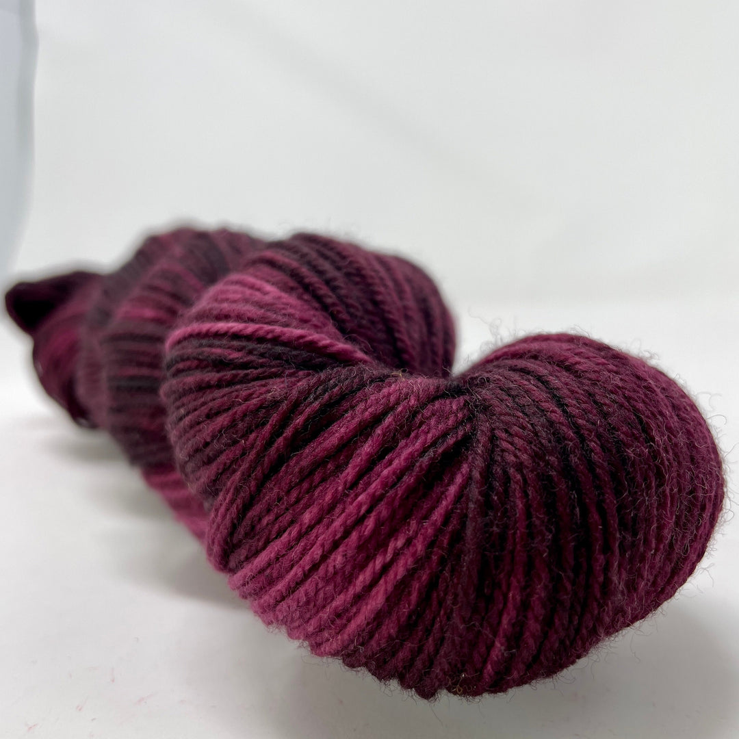 Beaujolais - Hand dyed yarn - Mohair - Fingering - Sock - DK - Sport -Boucle - Worsted - Bulky - Little Black Dress