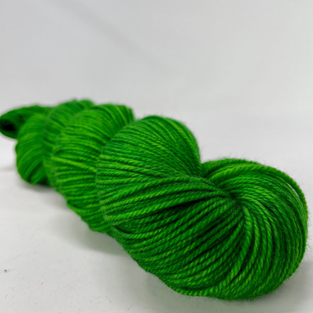 Eyes of Emerald Green- Hand dyed yarn - Mohair - Fingering - Sock - DK - Sport -Boucle - Worsted - Bulky - Dolly-Ville