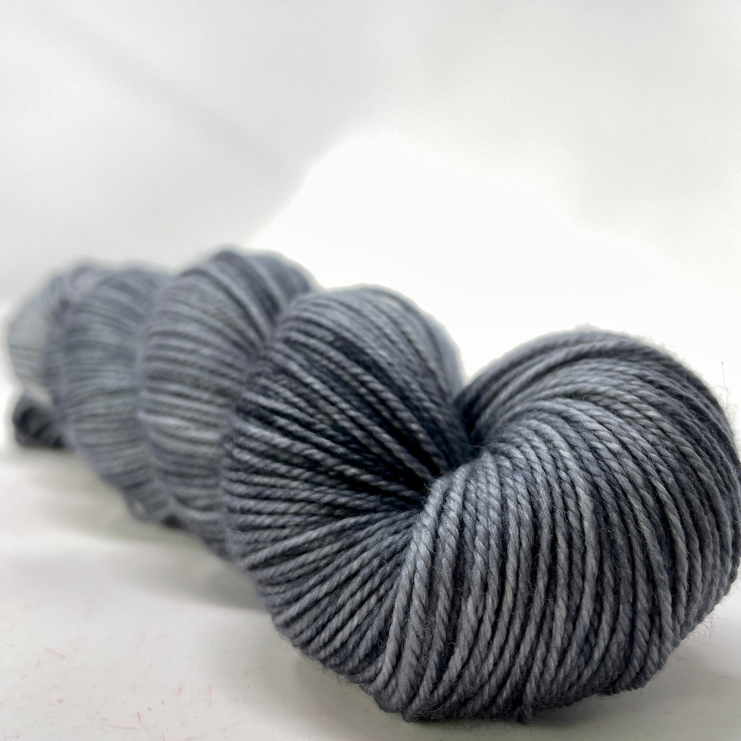 Grey Wolf - Hand dyed yarn - Mohair - Fingering - Sock - DK - Sport -Boucle - Worsted - Bulky -