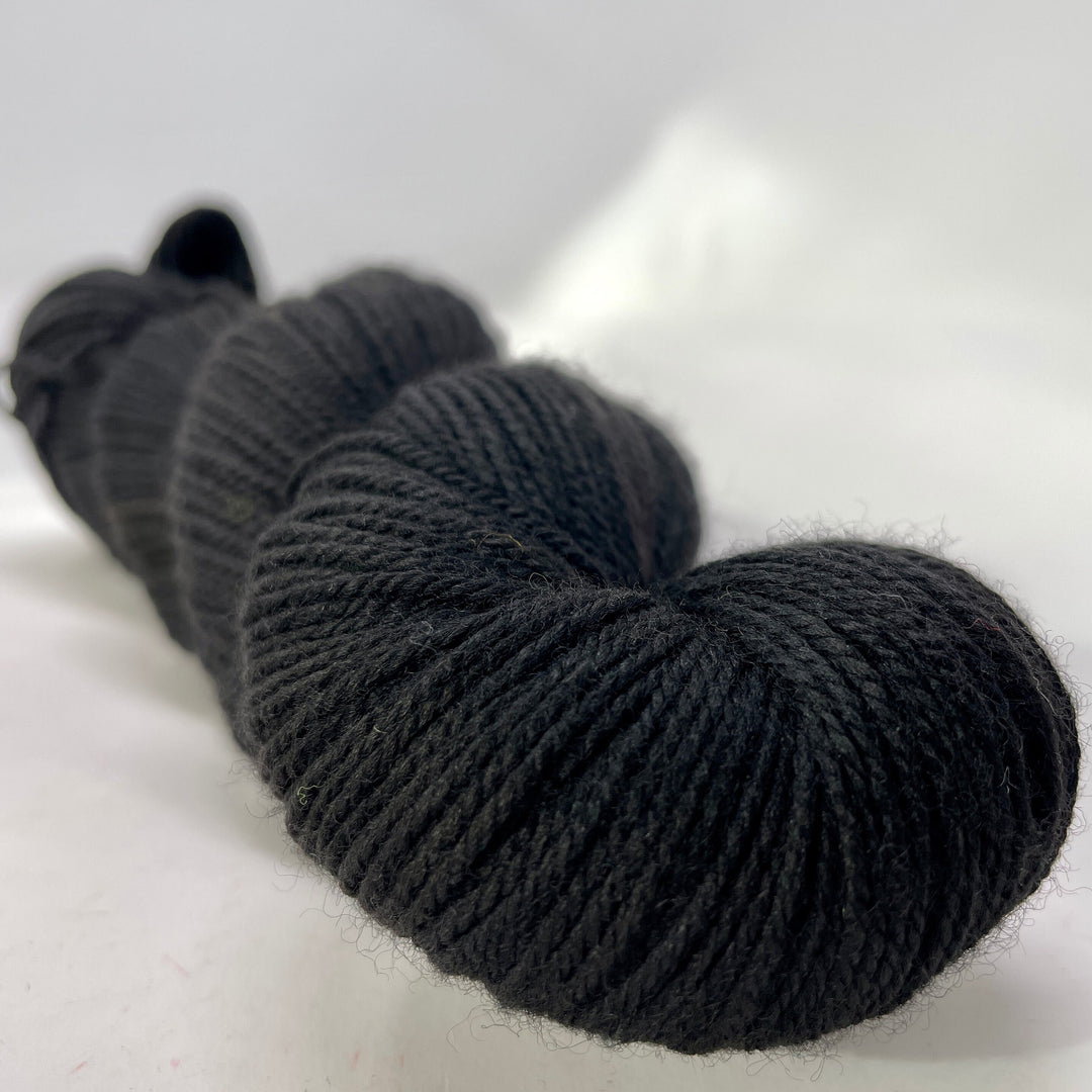 Guy Noir - Hand dyed yarn - Mohair - Fingering - Sock - DK - Sport -Boucle - Worsted - Bulky - Little Black Dress
