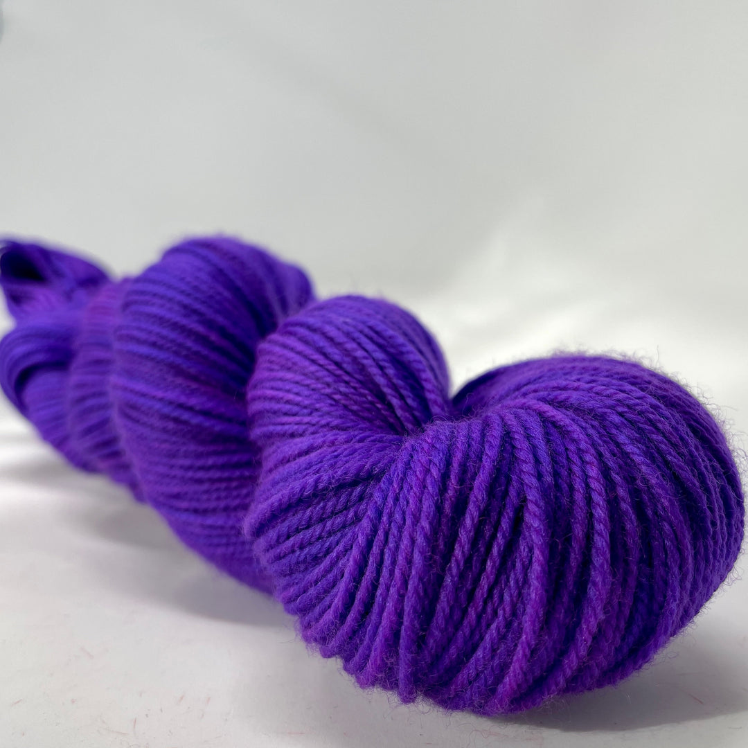Violent Violet - Hand dyed yarn - Mohair - Fingering - Sock - DK - Sport -Boucle - Worsted - Bulky - Rainbow Magic