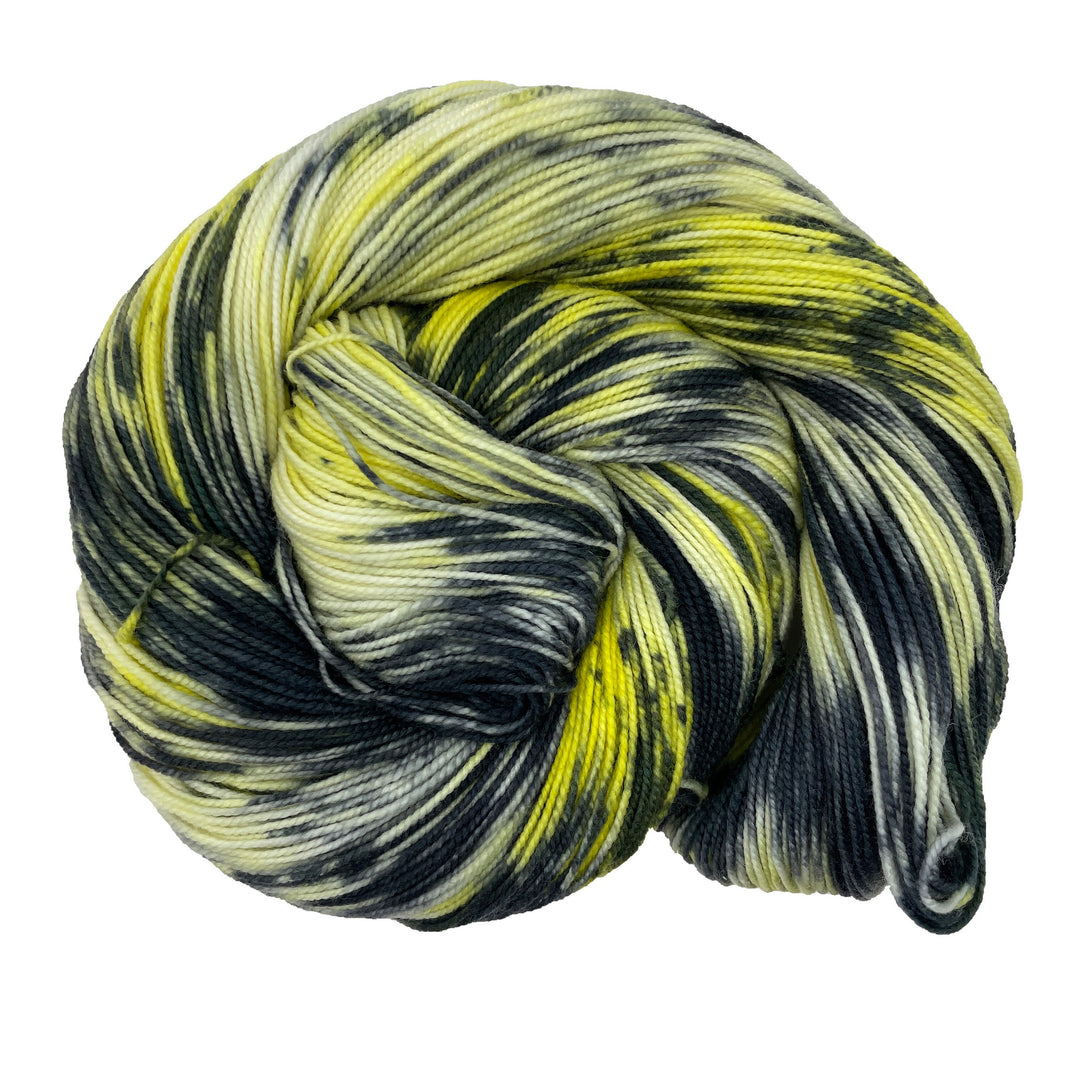 Bespeckled Lemon - Hand dyed yarn - Mohair - Fingering - Sock - DK - Sport - Worsted - Bulky - Speckled Yarn