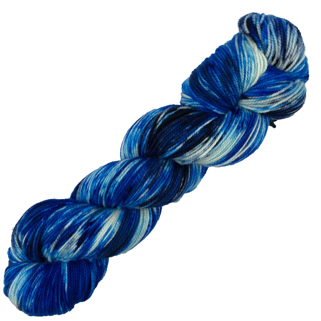 Rock Candy Blue - Hand dyed yarn - Mohair - Fingering - Sock - DK - Sport - Worsted - Bulky - Speckled Yarn