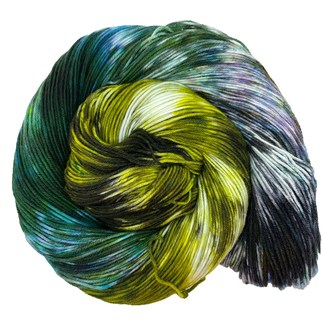 Outer Space - Hand dyed yarn - Mohair - Fingering - Sock - DK - Sport - Worsted - Bulky - Variegated Yarn