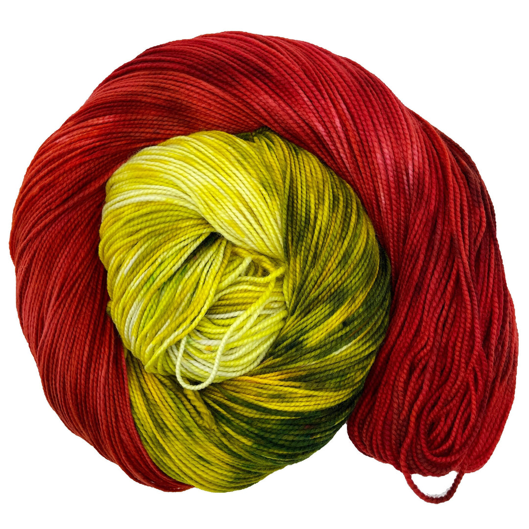 Bloody Mary - Hand dyed yarn - Mohair - Fingering - Sock - DK - Sport - Worsted - Bulky - Variegated Yarn
