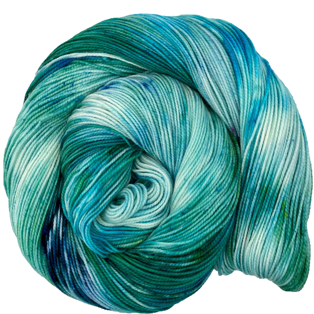 Lagoon - Hand dyed yarn - Mohair - Fingering - Sock - DK - Sport - Worsted - Bulky - Variegated Fantasy Yarn