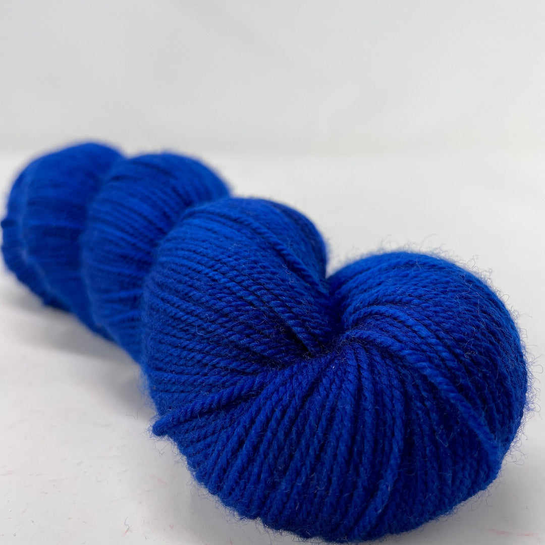 Blue - Hand dyed yarn - Mohair - Fingering - Sock - DK - Sport -Boucle - Worsted - Bulky -