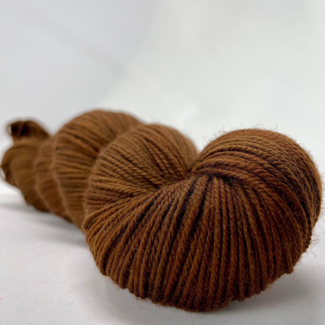 Brown Sugar - Hand dyed yarn - Mohair - Fingering - Sock - DK - Sport -Boucle - Worsted - Bulky - Little Black Dress