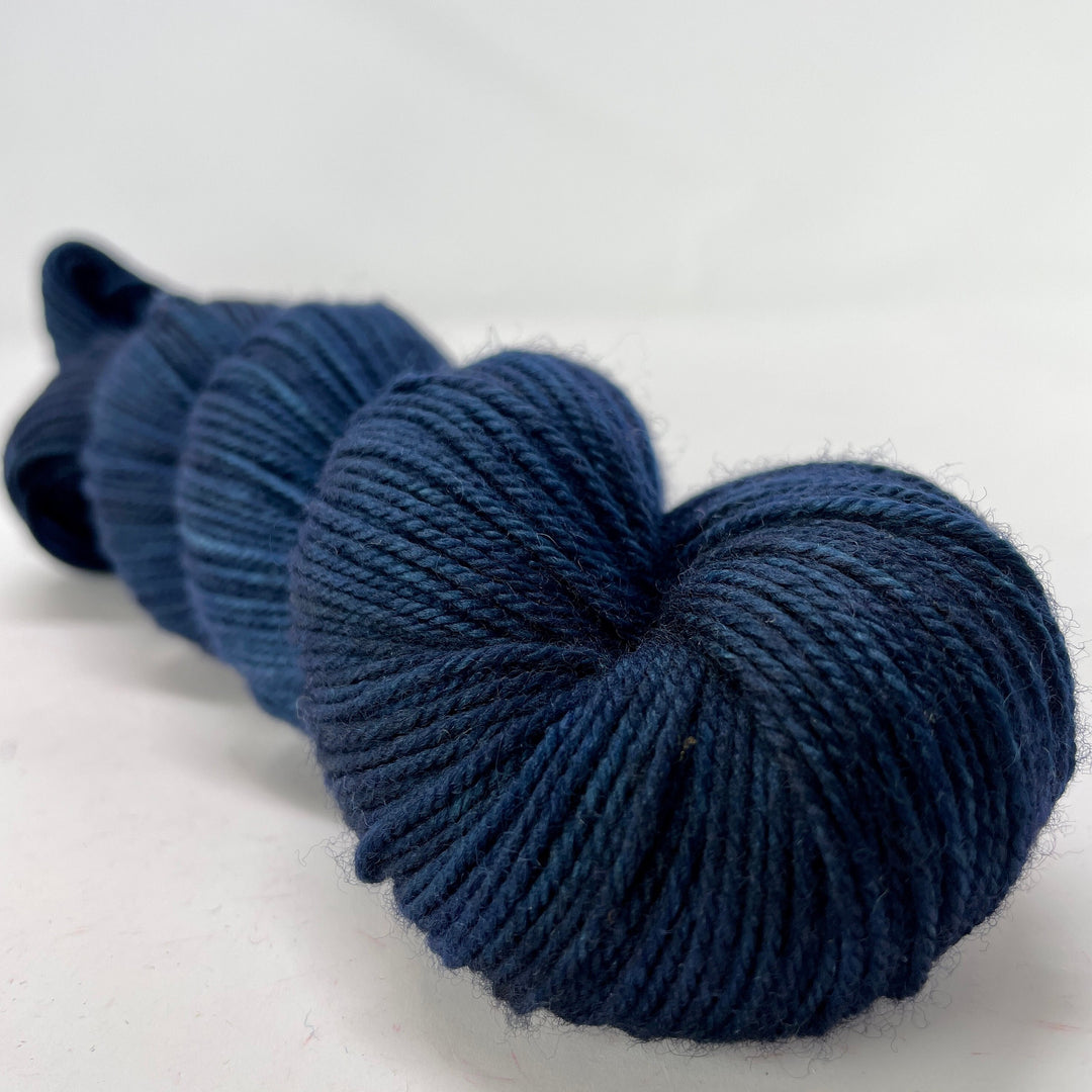 Prussian Blue - Hand dyed yarn - Mohair - Fingering - Sock - DK - Sport -Boucle - Worsted - Bulky - Happy Birthday - Little Black Dress