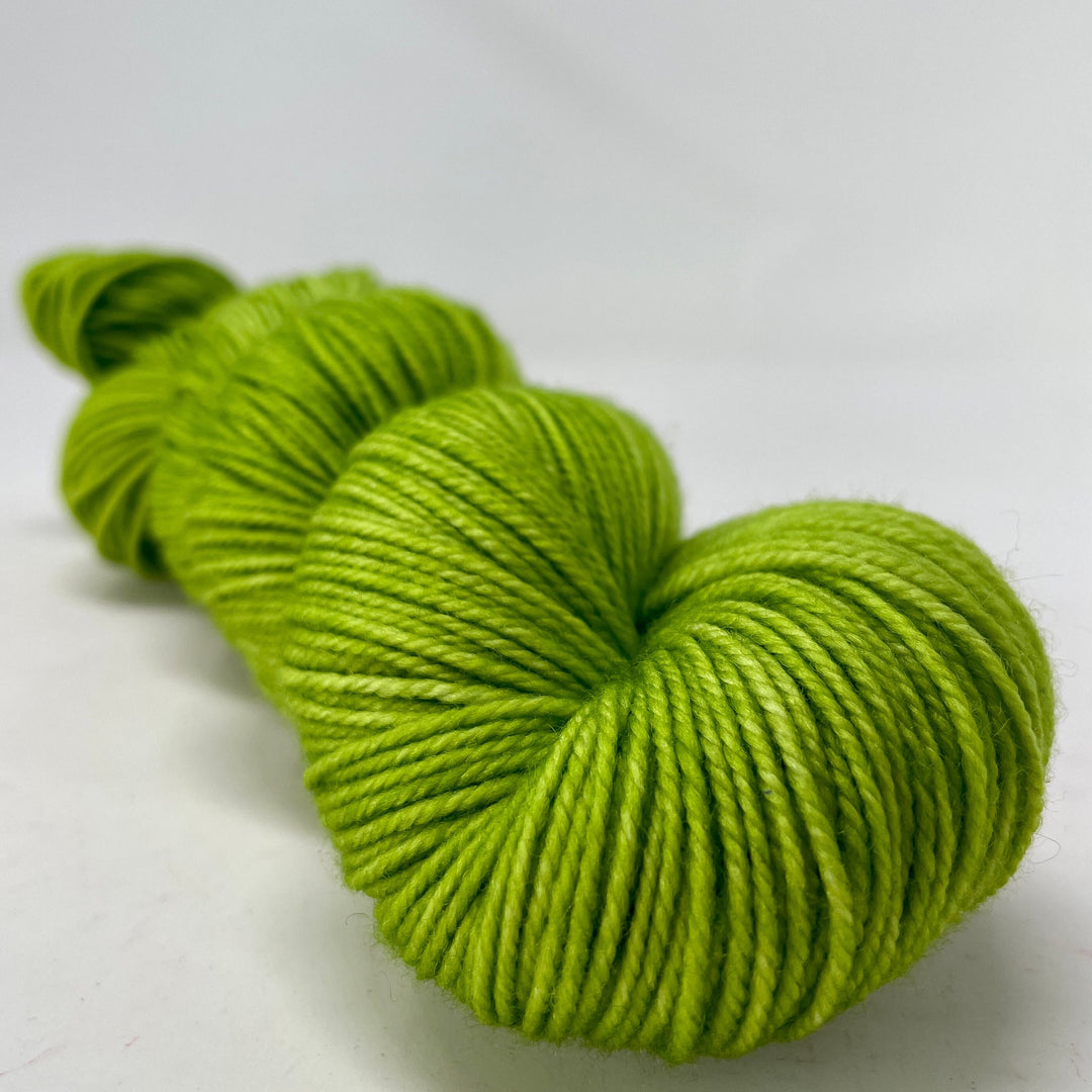 Spring Green - Hand dyed yarn - Mohair - Fingering - Sock - DK - Sport -Boucle - Worsted - Bulky -