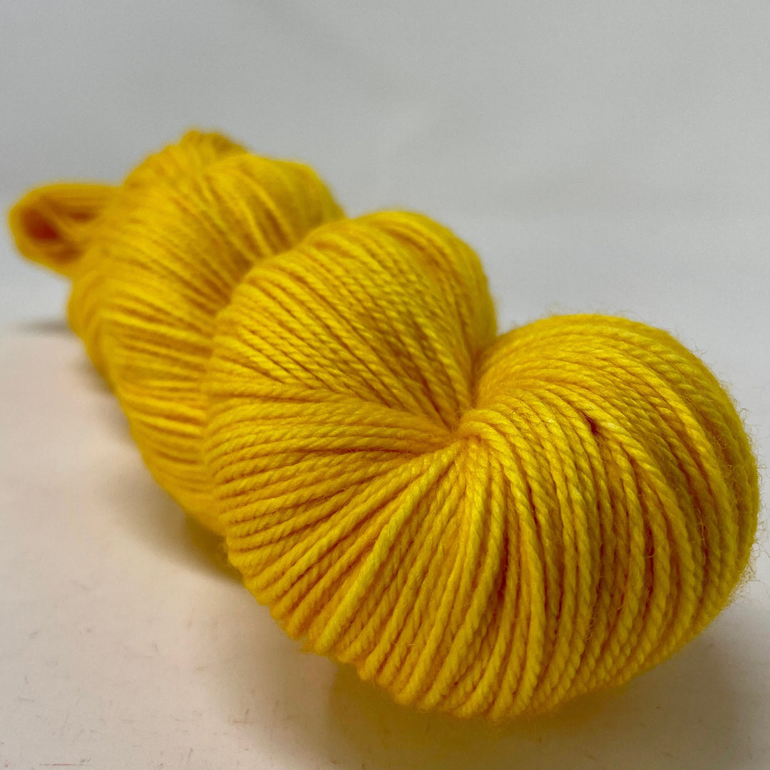 Yellow - Hand dyed yarn - Mohair - Fingering - Sock - DK - Sport -Boucle - Worsted - Bulky