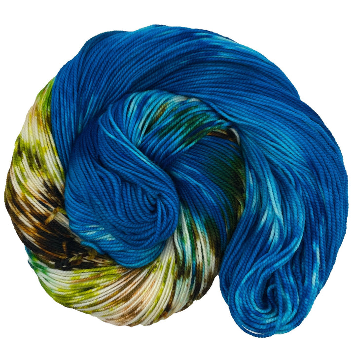 Dry Tortuga National Park - Hand dyed yarn - Mohair - Fingering - Sock - DK - Sport - Worsted - Bulky - Variegated yarn