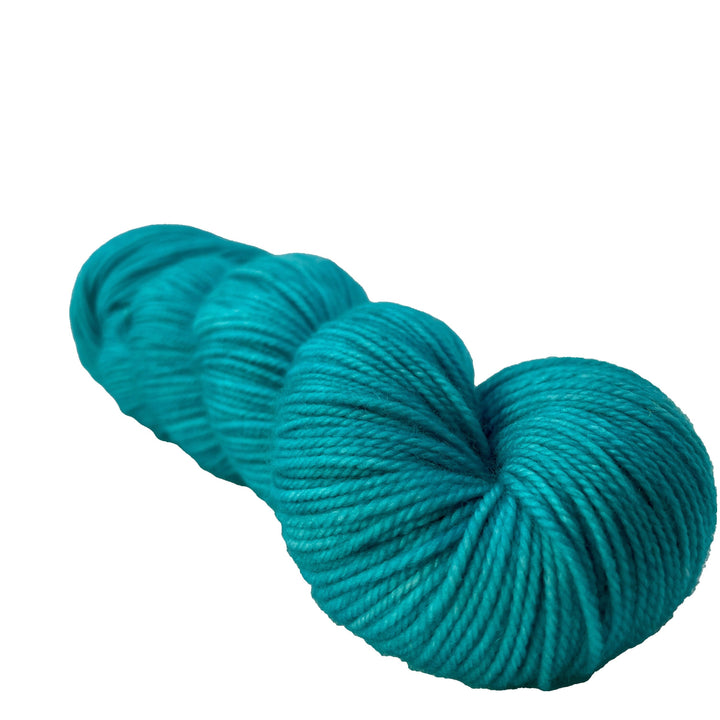 Turquoise - Hand dyed yarn - Mohair - Fingering - Sock - DK - Sport - Worsted - Bulky - Fall Harvest