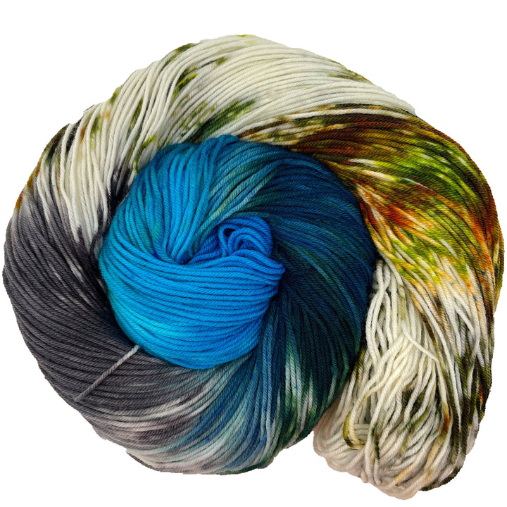 Great Falls National Park - Hand dyed yarn - Mohair - Fingering - Sock - DK - Sport - Worsted - Bulky - Variegated