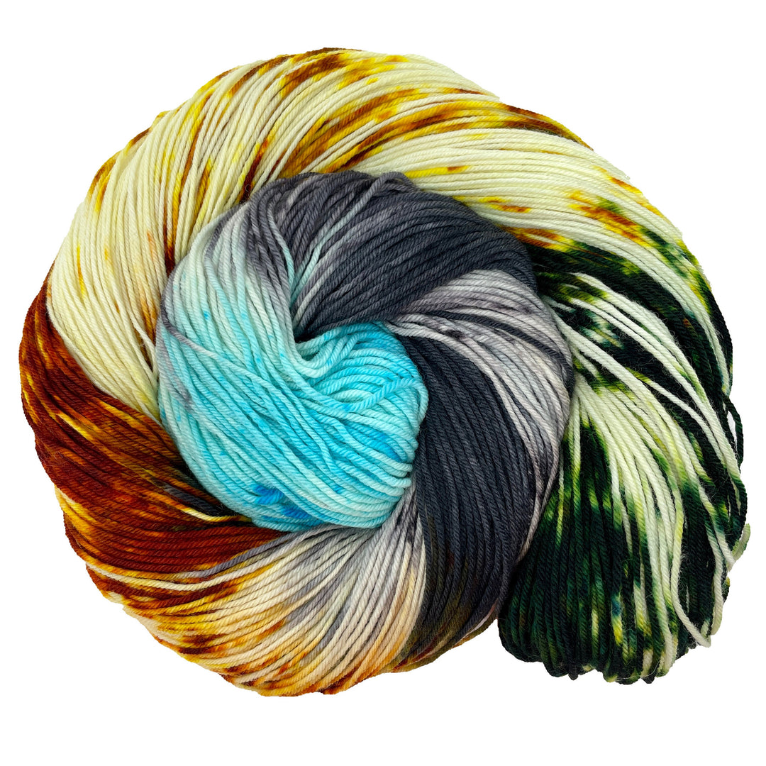 Great Basin National Park - Hand dyed yarn - Mohair - Fingering - Sock - DK - Sport - Worsted - Bulky - Variegated