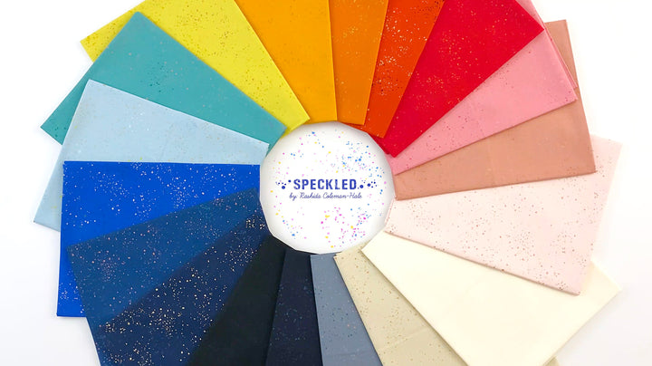Speckled Bluebell Metallic Fabric by Rashida Coleman Hale for Ruby Star Society / RS5027 109M / Half yard continuous cut