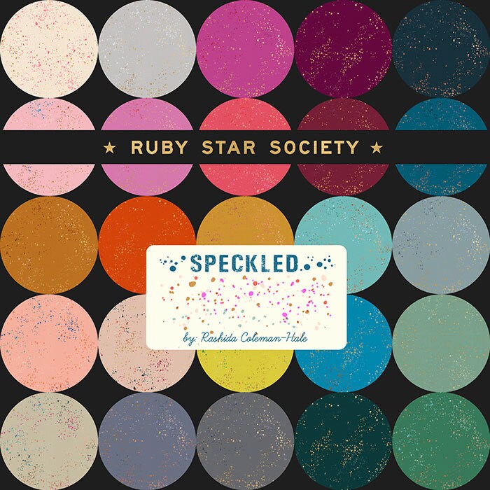 Speckled Warm Red Metallic Fabric by Rashida Coleman Hale for Ruby Star Society / RS5027 35M / Half yard continuous cut