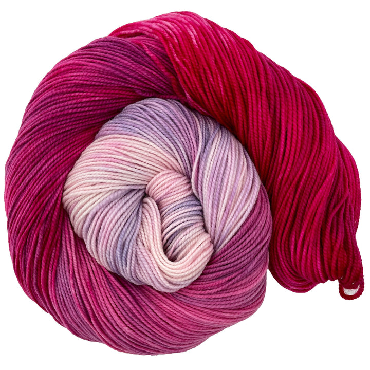 3rd Grade Valentine - Hand dyed yarn - Mohair - Fingering - Sock - DK - Sport - Worsted - Bulky - Variegated Valentine yarn