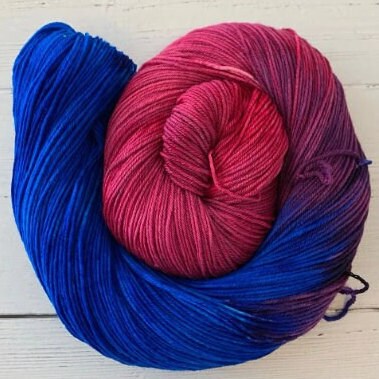 Bisexual Pride- Hand dyed yarn - Mohair - Fingering - Sock - DK - Sport - Worsted - Bulky - Variegated yarn