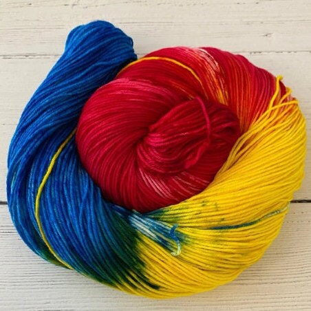 Pansexual Pride - Hand dyed yarn - Mohair - Fingering - Sock - DK - Sport - Worsted - Bulky - Variegated yarn